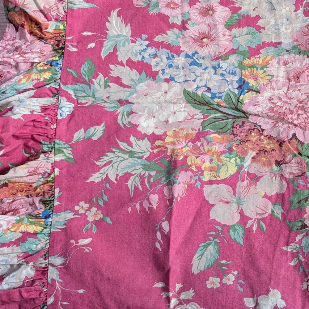 2 Ralph Lauren vintage ruffled Euro shams South Hampton Beach House 32X32